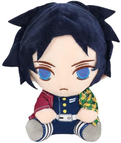LGQHCE Plüschtier Demon Slayer Plüschfigur Plüschtierpuppe Kinder Stofftier Kuscheltier Demon Slayer Tomioka Giyuu Plüsch Spielzeug Weiches Plüschtier Für Kinder Geburtstage Geschenke 20cm