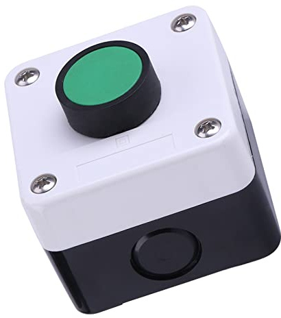 Wasserdichter Drucktastenschalter IP65, ABS-Gehäuse, Momentausschalter für Toröffner mit LED-Anzeige, N/O Taster für Garagentoröffner und Türöffnungssysteme