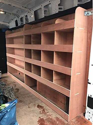 Plyline NorthEast Ltd Flat Packed Van Shelving Racking to fit Ford Transit L2 MWB Plywood System Tool Storage Unit OS