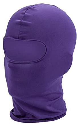 Paowsietiviity Maschera per il viso, protezione solare, cappottino, scaldacollo, passamontagna, bandana, verde mimetico, 32 x 21 cm, Viola, 32x21 cm, 8