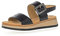 Gabor Damen Keilsandalen, Frauen Sandalen,Moderate Mehrweite (G),Keilsandaletten,Keilabsatz,Wedge-Heel,flach,schwarz (LDS),38 EU / 5 UK