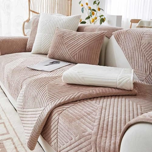 Cugzue Sofabezug Ecksofa L Form, Couch Überzug U Form, 1 2 3 4 Sitzer Sofa Überzug Samt, Sofaüberwurf Sofaschoner rutschfest, Pets Dog Sofa Überwurf Sofaschutz,#3-70x150cm