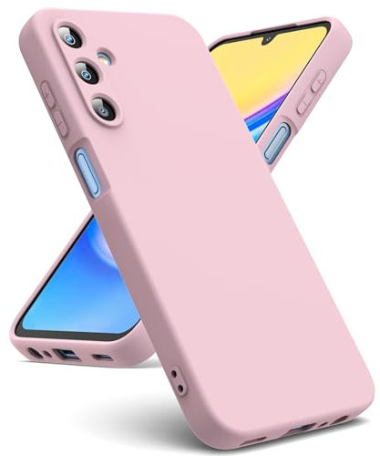 Oududianzi - Cover Compatibile con Samsung Galaxy A15 4G / 5G [Silicone Liquido] [Interno in Microfibra] Gomma Gel di Silicone Liquida Antiurto Custodia Cover Samsung A15 - Rosa