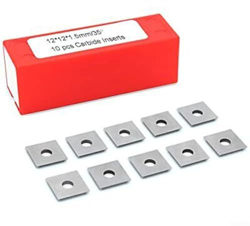 Carbide Inserts Cutters Replacement Blades Square Straight 12x12x1.5 mm Woodworking Spiral Planer Bits