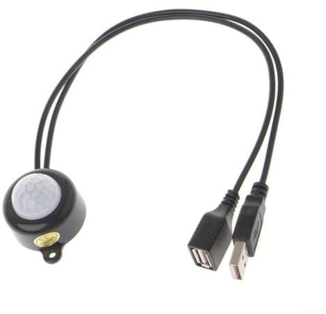 Getdoublerich 2Pcs Wardrobe Cabinet Automatic Light Sensor Switch, ABS USB 5V-24V Copper Security Monitor For Various Applications And Devices