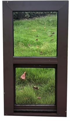 LVLDAWA Finestra Ventilazione, Finestra Utility Temperata Diapositiva, Finestra Tramoggia nel Seminterrato Inclusa in Vetro Trasparente Finestre Capannone(Taglia:30x60cm)