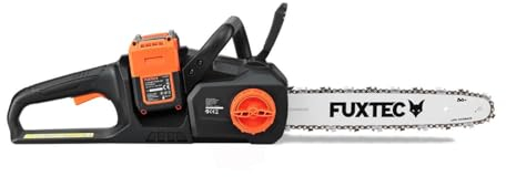 FUXTEC 40V Akku Kettensäge FX-E2KS – 14 Zoll Schwertlänge, 2x20Volt, 4,2 Kg leicht mit einer Kettengeschwindigkeit von 15 m/s