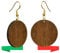 Meanswood Dam | Damen-Ohrringe | Leichte und elegante hypoallergene Ohrringe | Aus Walnussholz | Made in Italy