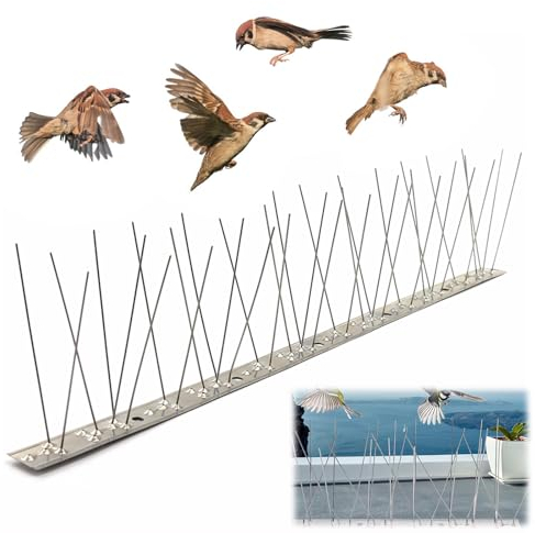 Pinchos Antipalomas, Pinchos Antipalomas Premium, Pinchos Antipájaros, Pinchos Antipalomas de Acero Inoxidable Kit, Pinchos Antipajaros Ahuyentador, Pinchos Antipalomas Acero Inoxidable
