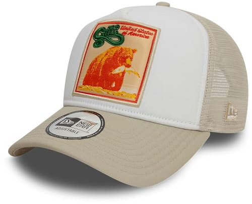 New Era A-Frame Mesh Trucker Cap - California Patch beige