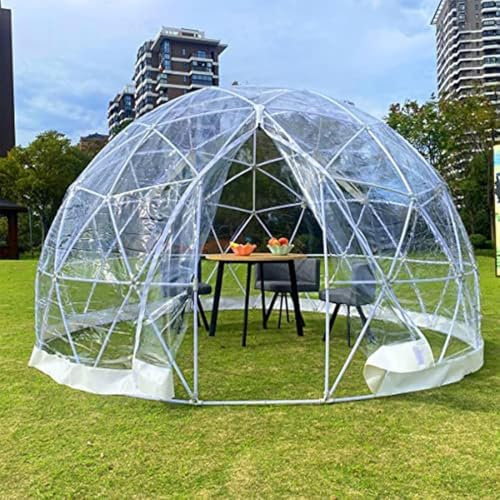 Aufblasbares Klares Haus, Klares Kuppelzelt Im Freien, PVC-Transparentes Blasen-Haus-Kuppel-Haus, Garten Outdoor 6-8 Personen Camping Haus Unterstand Gewächshaus Kuppel Iglu Für Winter