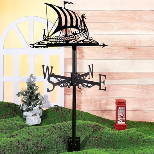TIECHUINIUB Girouette de vélo en métal avec indicateur de direction du vent pour extérieur, jardin, pelouse, cour, toit