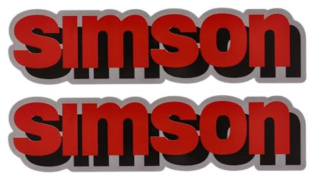 Set: Klebefolie Tank Simson - Rot/Schwarz/Weiß