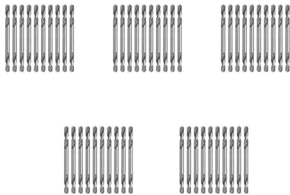 10 Stück 3,2 mm HSS Doppelendbohrer, Bohrer-Set, Feilen, Werkzeug-Set