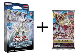 Yugioh - Structure Deck: Blue-Eyes White Destiny - Unlimited Reprint - Deutsch - 50 Karten Deck +(mit Einer Secret Rare Karte inklusive!) mit LMS Trading Fieldcenter Karte