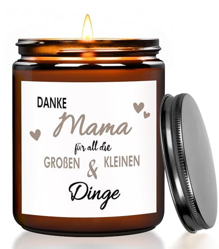 Wiuses Mama jar Duftkerze-Lavendel,natürliches Sojawachs, beste Kerzengeschenk für Mama von Tochter, Sohn, entspannendes Geschenk zum Muttertag, Geburtstag, Feiertage,Geschenk für Frauen