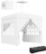 Outsunny Carpa Plegable Pop-up Gazebo 2,5x2,5 m Cenador Plegable con 4 Paredes Laterales Anti-UV y Bolsa de Transporte para Camping Fiestas Blanco