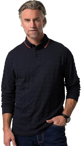 Boston Park Herren große Größen Übergrößen Menswear L-8XL Poloshirt, Langarm, Strukturjersey 836068