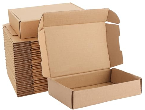 LDXDRU 50 Stück Versandkarton Klein Karton Box 140x90x30mm Verpackungskartons aus Wellpappe Faltschachteln Faltkarton für den Versand und Geschenken
