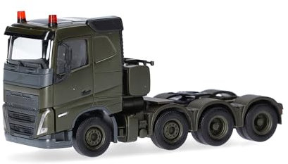 Herpa LKW Modell Volvo FH 2020 Flachdach Schwerlastzugmaschine 4achs, Miniatur im Maßstab 1:87, Sammlerstück, Made in Germany, Kunststoff
