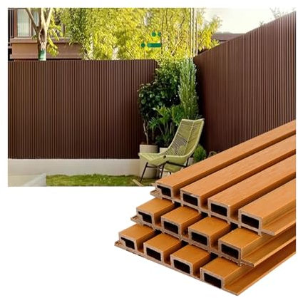Durable Composite Fence Panels, Weather-Resistant Privacy Screen for Outdoor Garden, Balcony, and Park Decoration