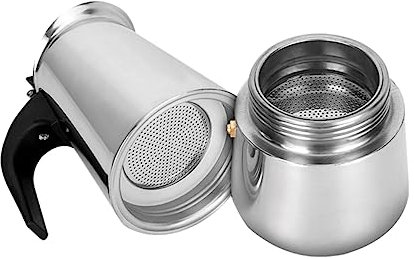 Zerodeko 1stück Kaffeekanne Tragbare Espressokanne Für Induktionsherde Für Zuhause Büro Und Mit Anti-verbrühungsgriff Und Komfortablem Handling