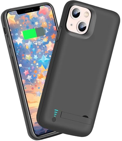 Sitong Battery Case for iPhone 12 mini/iPhone 13 mini, 4000mAh Rechargeable Extended Battery Charging Charger Case, Add 100% Extra Juice (5.4 Inches) Black