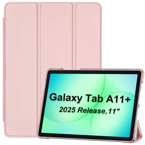 ProCase Funda para Samsung Galaxy Tab A11+/A9+, 11-Rosa Claro | Funda con Auto Reposo y Activación, con Soporte, Delgada y Compatible con SM-X230 (2025) y SM-X210 (2023)