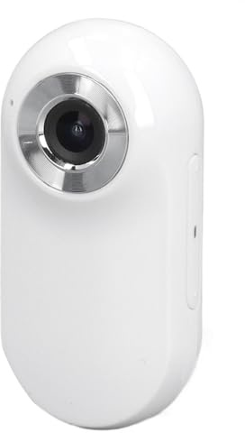 Qcwwy 1080P Pet Collar Camera, Lightweight Mini Body Camera with 120° Wide Angle View and OTG Connection, for Dogs Cats Indoor Outdoor Adventure (White)