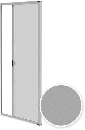 Avosdim Store moustiquaire Porte Alu Luxe - H230 x L140cm recoupable - Gris 7038 texturé - Protection contre les insectes ajustable