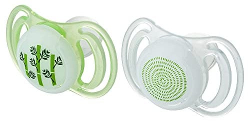 NeoBaby Anatomischer Schnuller aus Silikon, Maxi, 12 Monate, 2 Stück, klassisch, kiefergerecht, mehrfarbig