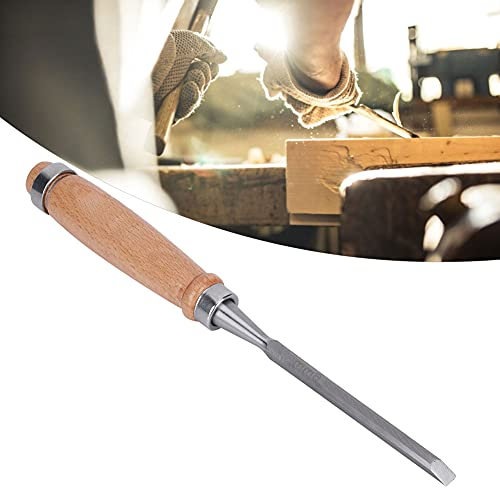 ViaGasaFamido 2PCS Wood Chisel Tool, Cr-V 6mm Flat Chisel Carpentry Tools, Chrome Vanadium Alloy Steel Woodworking Tools with Wooden Handle,Woodworking Chisel