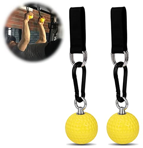 Klettern Pull Up Ball Haltegriffe mit Riemen,Halten Griffe Trainer für Finger,Unterarm,Bizeps,Rückenmuskeln,Pull Up Arm Krafttraining Hanging Ball,für Fitness,Workout,Bouldern,Klimmzüge,Kugelhanteln