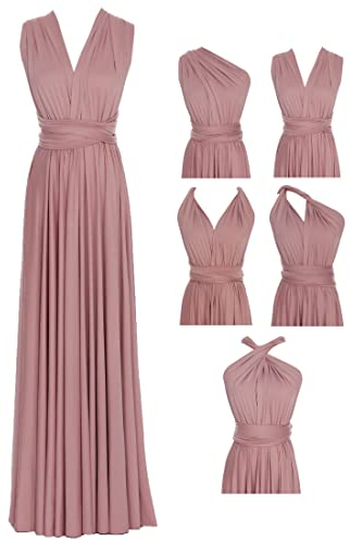 Edaydress Umwandelbares Maxikleid, vielseitig verwendbar, für Party, Hochzeit, Brautjungfer, lange Kleider, 41 Light Polignac, 30/56/(XS/3XL)
