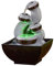 Springbrunnen Kara - Zimmerbrunnen Wasserfall Krug - Zen Relax Innendekoration - Geschenkidee - Tischbrunnen LED-Licht - Geschlossener Kreislauf - Schwarz und Grau - Höhe 18 cm - Zen'Light