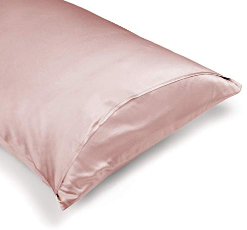 OFFTOPIC Federa 100% Seta Anticrespo e Antirughe, Federe in Seta 22 Momme Certificata OekoTex Antibatterica, Fodere Cuscini Letto Idea Regalo Perfetta, Chiusura Senza Zip 50x75 Rosa