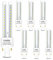 EXTRASTAR 2 Pines Bombillas LED PLC 2U, Tubo de 12W (Equivalente a 96W), Maiz G24, 1200Lm, Luz Fría 6500K, No regulable, Pack de 6