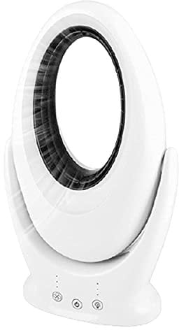 Ventilador de torre sin aspas con luz ambiental LED de 7 colores Ventilador portátil de 3 velocidades Potente ventilador de escritorio Carga USB Fácil de limpiar para dormitorio, sala de estar, coci