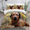 NYSMGS Bettwäsche 135x200 Kinder Rhodesian Ridgeback Bettbezug Set Haustier Welpe Bettwäsche-Set 3 Teilig Bedding Weiche Mikrofaser Bettbezüge Mit Reißverschluss und 2 Kissenbezug 80x80cm