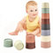 NIWWIN Lot de 8 gobelets empilables, tri et Jouets empilables, Jouets de Bain, Jouets pour Le développement précoce. Bonnets empilables Multicolores, Convient aux Enfants de Plus de 6 Mois.