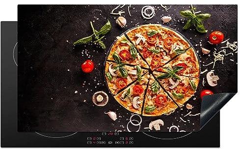 MuchoWow Herdabdeckplatte Ceranfeld Spritzschutz Küche Induktionsherd Abdeckung Induktionskochfeld Ceranfeldabdeckung Bedruckt Motiv Kaffee 90x52