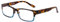 DOOViC Blaulichtfilter Lesebrille 2.5 Eckig Federscharnier Brille mit Sehstärke für Herren/Damen (Schildpatt + Blau)