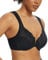 Lemorosy Wide Strap Front Closure Bra Lace Full Figure Underwire(Black Wide Strap,40C)