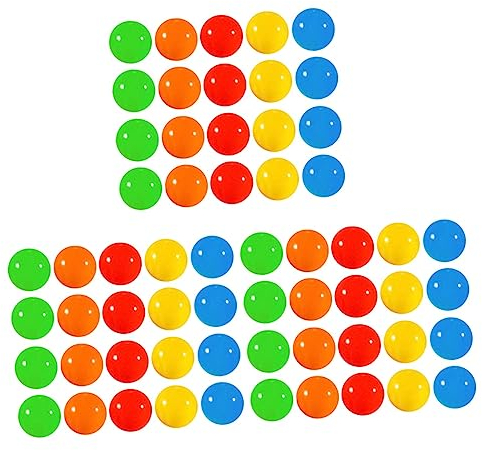 Toyvian 60 STK Tragbares Tischtennis Glücklicher Ball Bällebad Kugel Ball Zelt Bälle Mini-Pong Laufstall Spiel Kunststoff-Pong Prallen Mit Dem Kleinkind Plastik