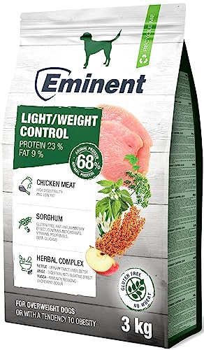 Eminent Light/Weight Control | High Premium Hundefutter Glutenfreie |Trockenfutter für Hunde mit Neigung zu Übergewicht 3kg