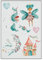Bügelbilder Set für Textilien DIN A4 Kinder Mädchen Jungen Dino Einhorn Waldtiere groß klein Aufbügelbild zum aufbügeln verschiedene Designs Aufbügler Transferbilder (5 - Mädchen Motive 1)