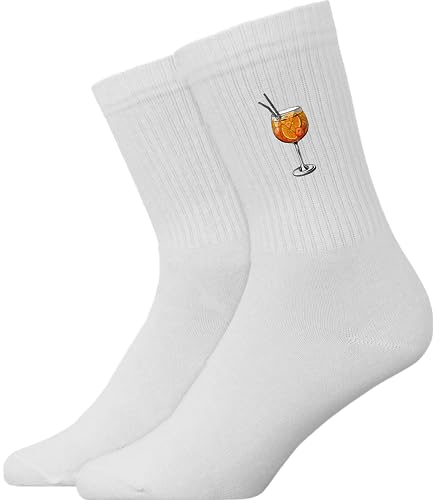 Generisch Aperol Spritz - Atmungsaktive Sportsocken Tennissocken Crew Socks Baumwolle Socken