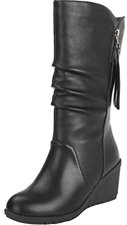 MJGkhiy Stivali Donna Gambale Curvy Stivali Equitazione Comode Stringati Stivali Anfibi Scarpe Stivaletti Texani Vintage Cowboy Boots Western Caviglia Boots Chunky Camperos Texani Alti Pelle