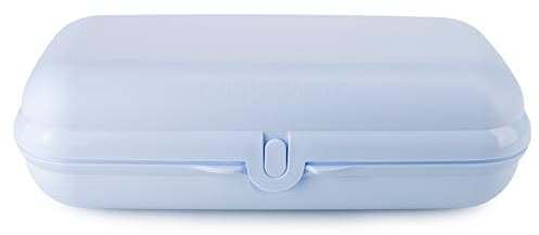 Tupperware Eco+ To Go Maxi-Twin hellblau Brotbox Pausenbox Snackbox Sandwichbox Lunchbox (inkl. 1x Ausstecher)
