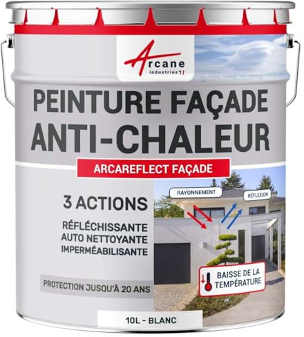 Pittura per facciate riflettente, anti-calore: ARCAREFLECT - 1220 - Bianco - ARCANE INDUSTRIES